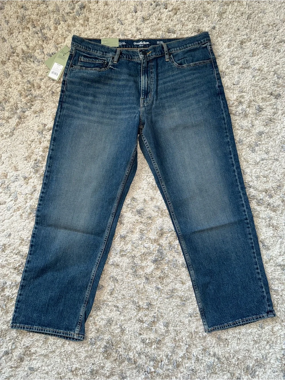 Goodfellow & Co Dark Blue Relaxed Fit Men's Jeans